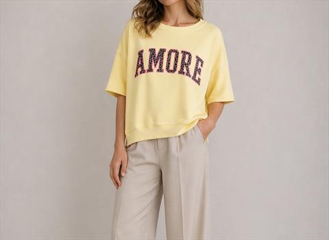 Sweatshirt ''kurzarm Amore''