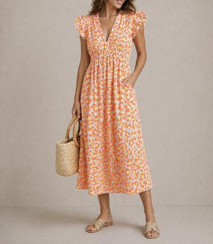 Kleid ''Musselin Leo kurzarm''