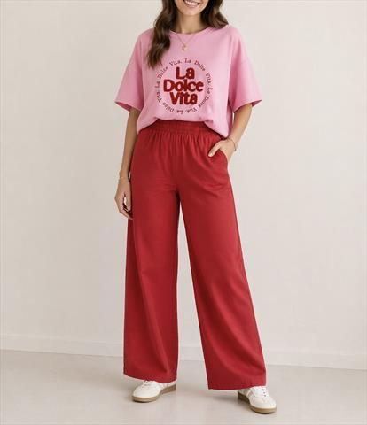 T-Shirt ''La Dolce Vita vorne & hinten'' Rundhals