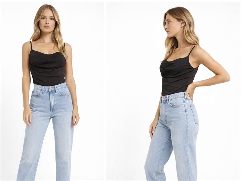 Damen Body mit Drapierung