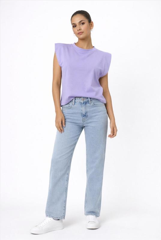 Damen T-Shirt mit Schulterpolster