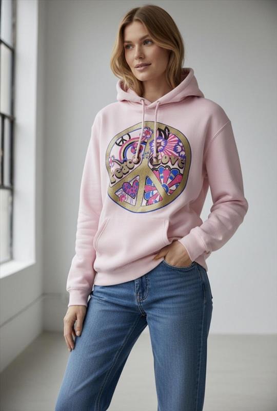 Oversize Hoodie "Peace & Love"